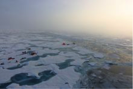 On average, the Arctic sea-ice extent has decreased by almost 13 percent per decade (photo: Stefan Hendricks/Alfred Wegener Institute).